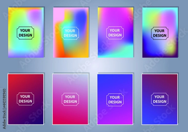 Obraz Abstract vector pattern gradient background templates. Modern geometric design with minimal geometric shapes
