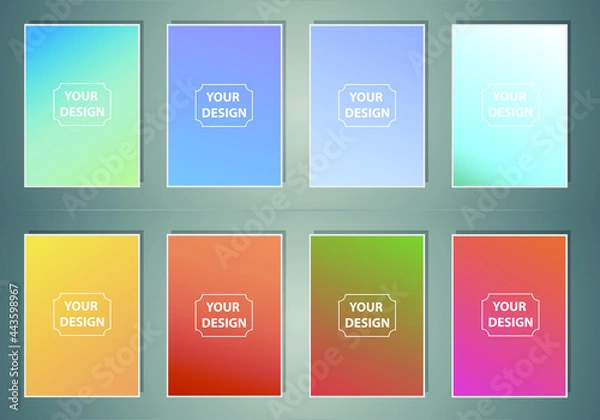Fototapeta Abstract vector pattern gradient background templates. Modern geometric design with minimal geometric shapes

