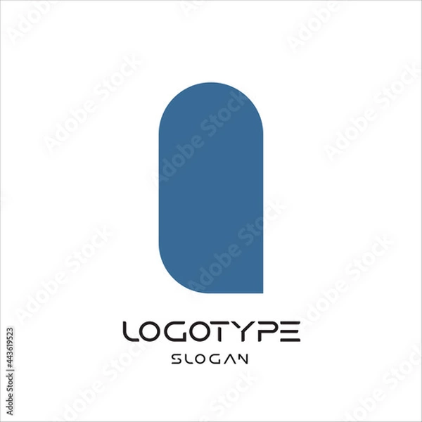 Fototapeta Letter Q logo, entrance tunnel abstract sign, geometric monumental label. Simple Embedded letter for modern stamp monogram, logo, modern brand concept. Logotype design