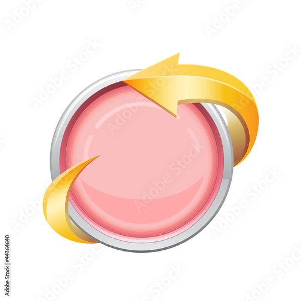 Obraz Blank Button With Arrow Symbol