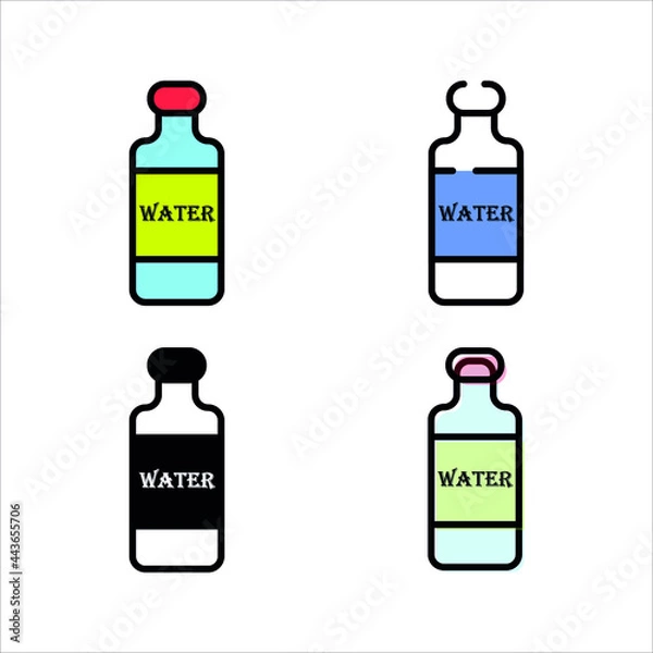 Fototapeta set of bottles