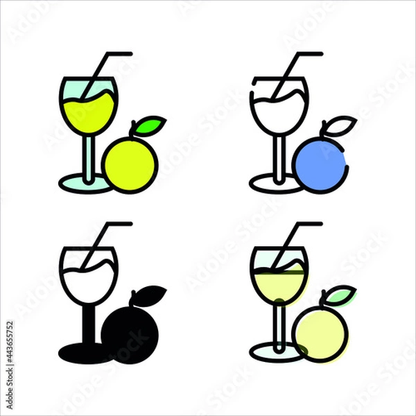 Fototapeta set of cocktails