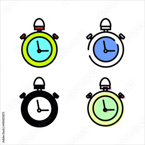 Fototapeta stopwatch icon set