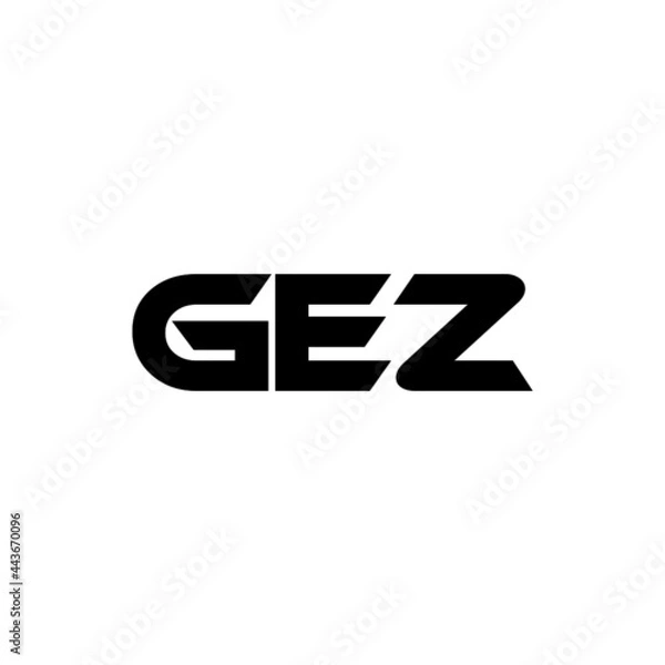Fototapeta GEZ letter logo design with white background in illustrator, vector logo modern alphabet font overlap style. calligraphy designs for logo, Poster, Invitation, etc.