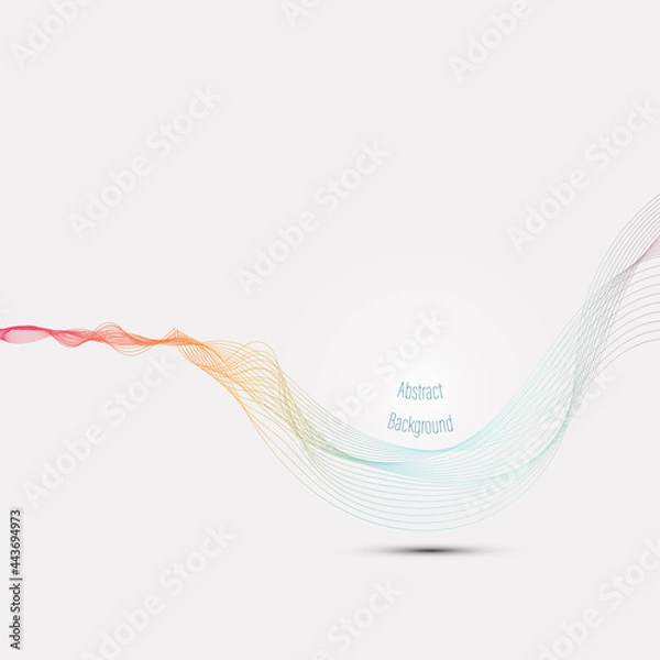 Fototapeta Vector background with colorful wavy design
