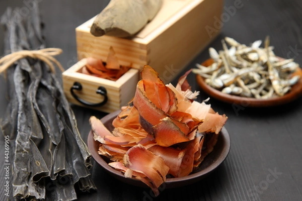 Obraz small dried sardines　and dried bonito 