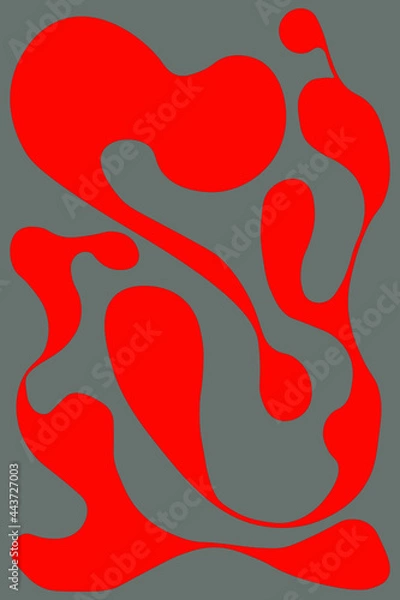 Obraz Wavy Organic Graphic Shapes