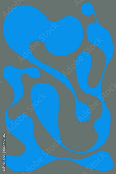 Obraz Wavy Organic Graphic Shapes