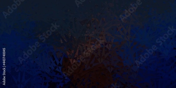 Obraz Dark blue, yellow vector pattern with polygonal shapes.