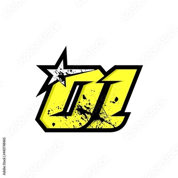 Fototapeta Simple Star Racing Number 01