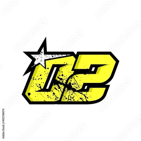 Fototapeta Simple Star Racing Number 02