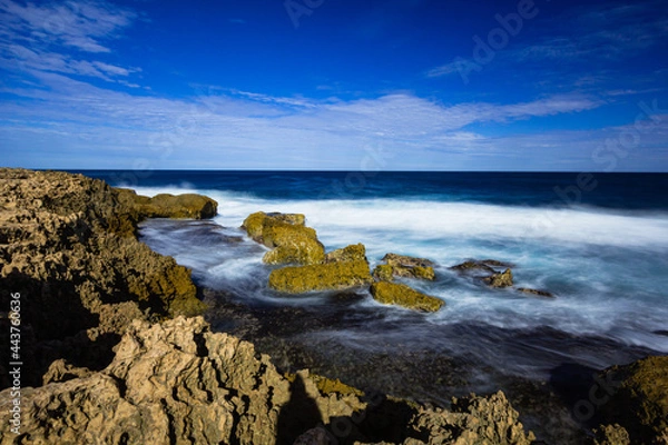 Fototapeta オーストラリア　西オーストラリア州のカナーボン近郊のクオバ・ブローホールの海岸