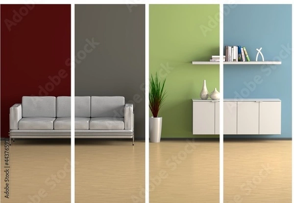 Fototapeta Collage Wohnraum