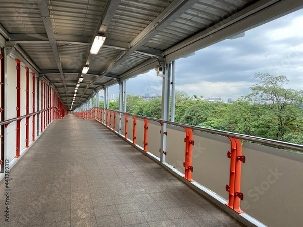 Fototapeta walkway to the train station