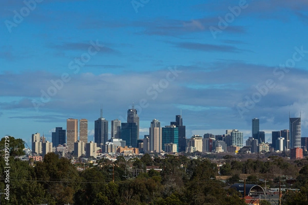 Obraz オーストラリア　遠くから見たメルボルンのシティー中心部
