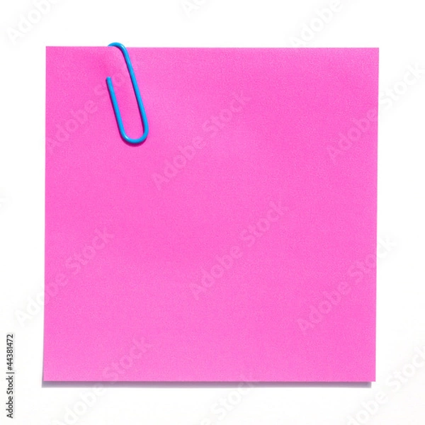Obraz Blank pink sticky note