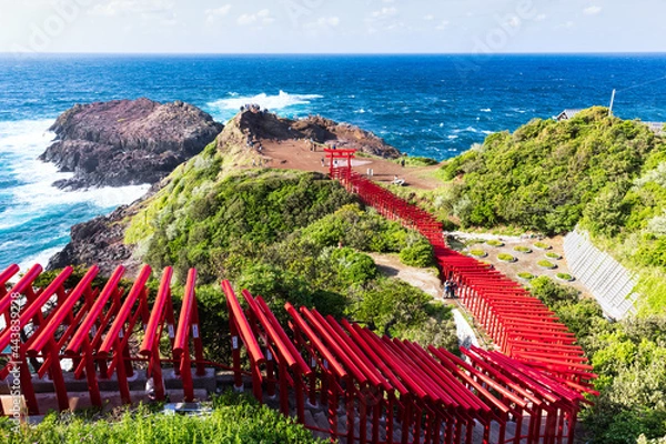 Obraz 元乃隅神社(もとのすみじんじゃ)、元乃隅稲成神社（山口県長門市）