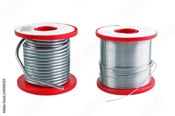 Obraz Two different size soldering tin spools