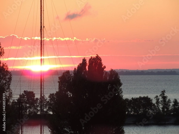 Obraz sunset on the riverside 