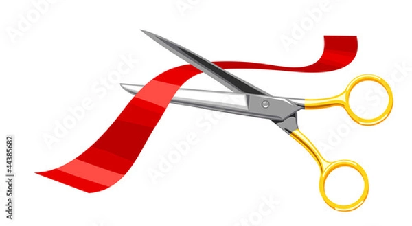 Obraz Scissors, cut the red tape.
