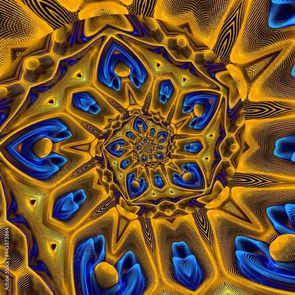 Obraz Fluid Art. Abstract colorful background, wallpaper, texture. Mixing paints. Modern art. Marble texture. Dream. İmagination, Mandala.