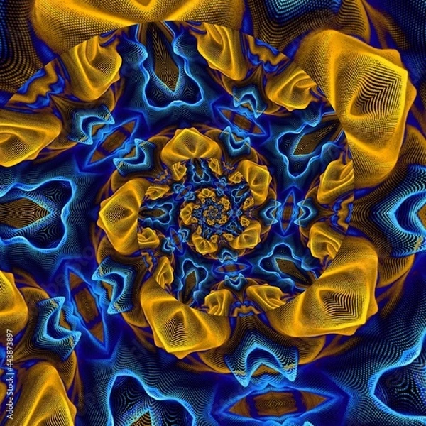 Obraz Fluid Art. Abstract colorful background, wallpaper, texture. Mixing paints. Modern art. Marble texture. Dream. İmagination, Mandala.