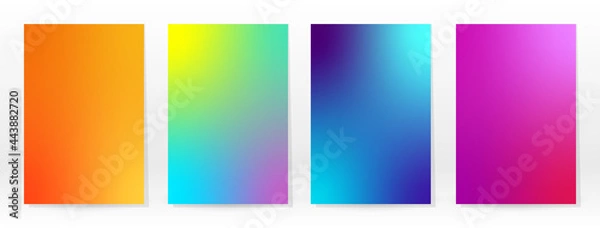 Fototapeta Minimal Poster. Pastel Soft. Rainbow Gradient Set.