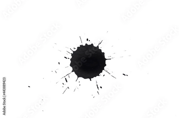 Obraz A black blob on a white background. Blob elements 