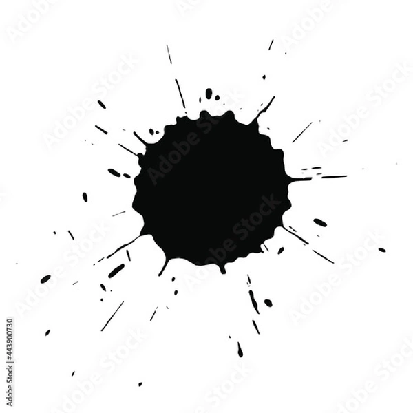 Fototapeta Black paint blob . Vector 