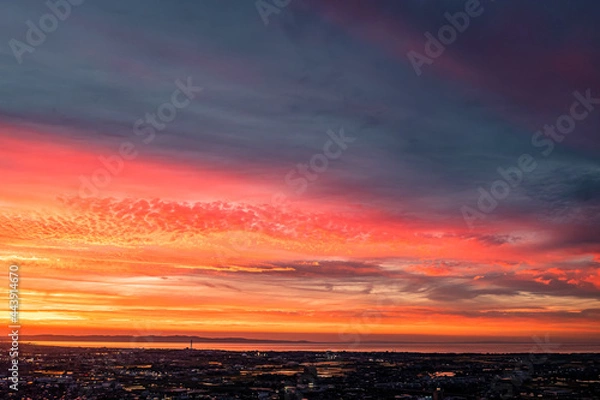 Obraz 真っ赤な夕焼け