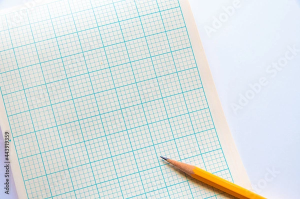 Fototapeta 鉛筆とグラフ用紙