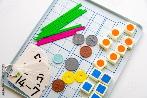 Fototapeta 算数セット　お金の計算
