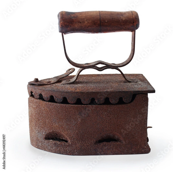 Obraz Old iron isolated on white