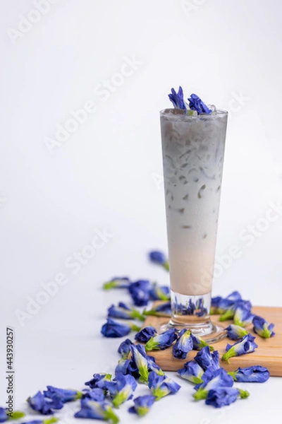 Obraz cream with blueberries