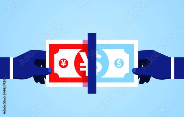 Obraz exchange rate, global currency conversion