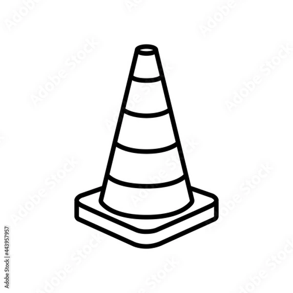 Obraz Traffic cone icon vector collection