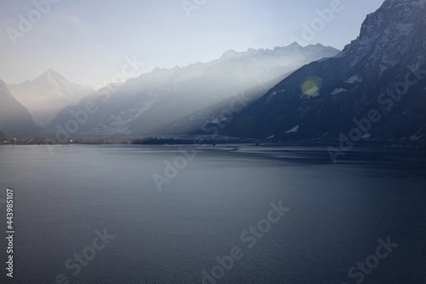 Obraz Wunderschöner Ausblick auf den Vierwaldstättersee. Wahnsinns Kulisse.