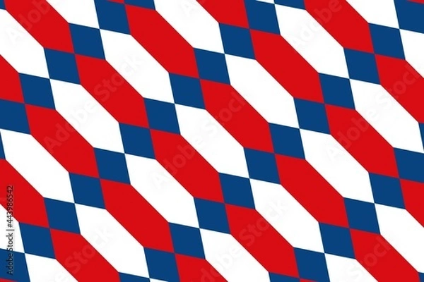Fototapeta Simple geometric pattern in the colors of the national flag of Czech Republic