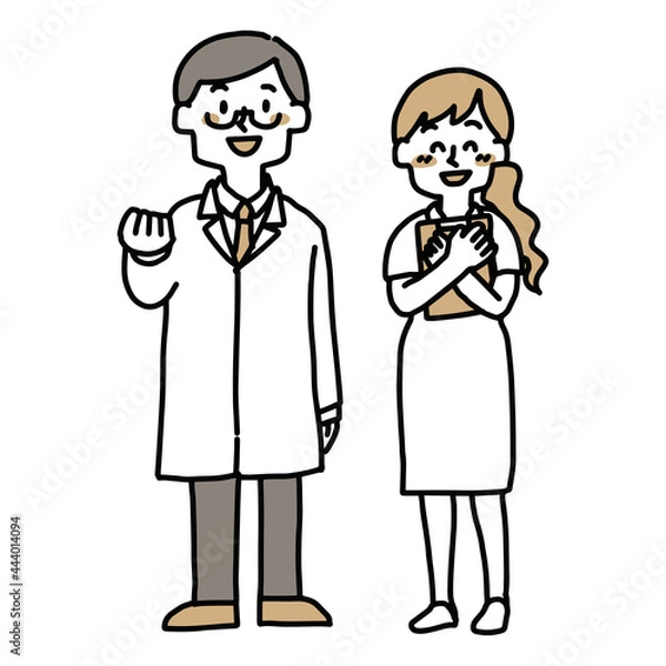 Fototapeta 医者と看護師