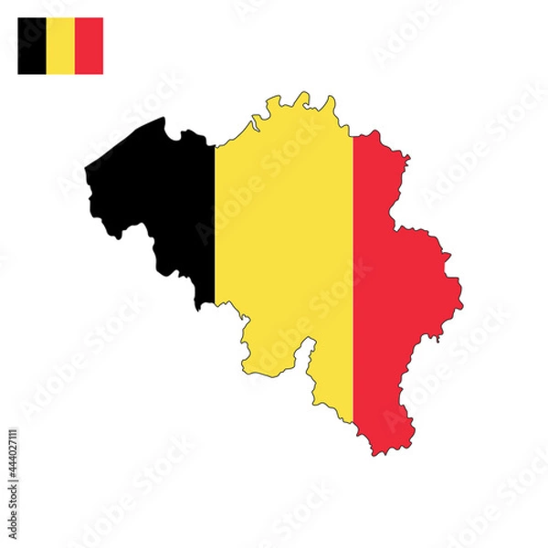 Obraz Belgium map vector graphics