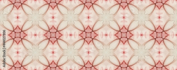Obraz Watercolour Pattern.  Cerise Geometrical