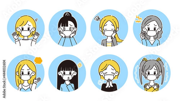 Fototapeta ネガティブな女性のイラスト