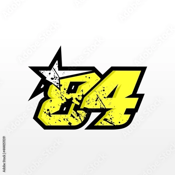 Obraz Simple Star Racing Number 84