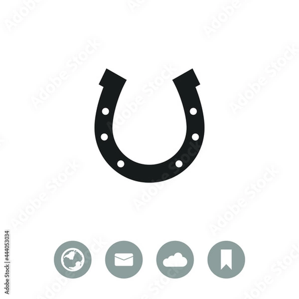 Fototapeta Horseshoe vector icon.