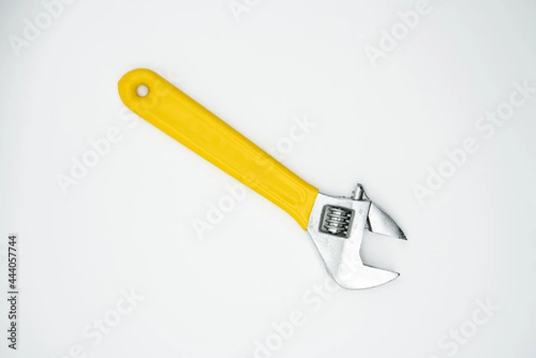 Obraz Household tool: monkey spanner with yellow handle