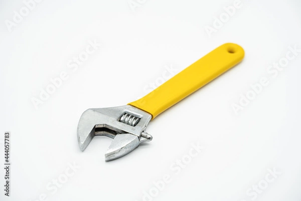 Obraz Household tool: monkey spanner with yellow handle