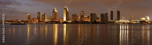 Obraz Panorama of San Diego downtown at dusk