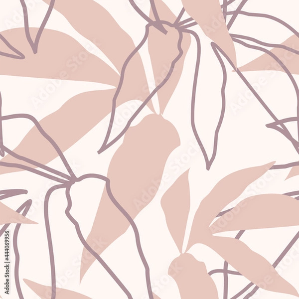 Obraz Abstract seamless pattern with leaves. illustration file.