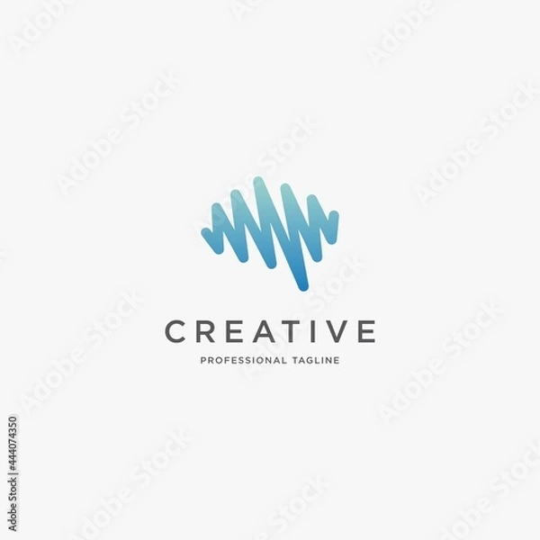 Fototapeta abstract tech brain logo design vector