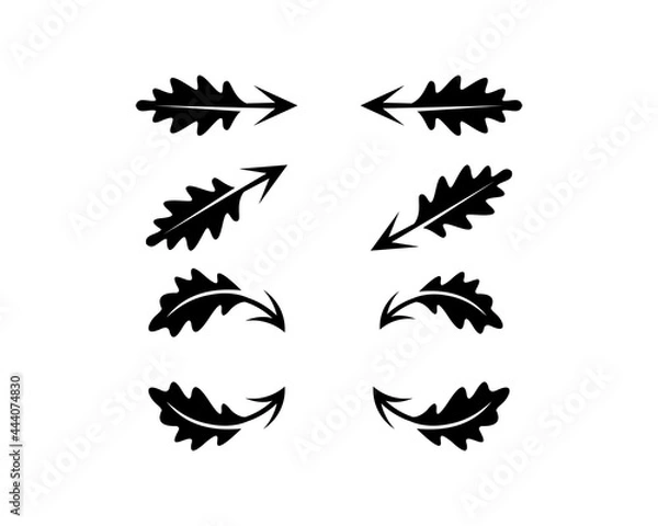 Fototapeta oak leaf and arrow logo